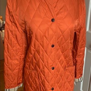 Authentic Burberry of London quilted orange jacket